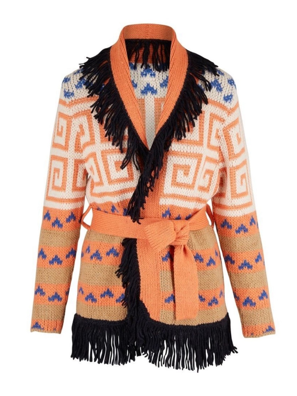 RARE MOTHER - Fringe cardigan sweater